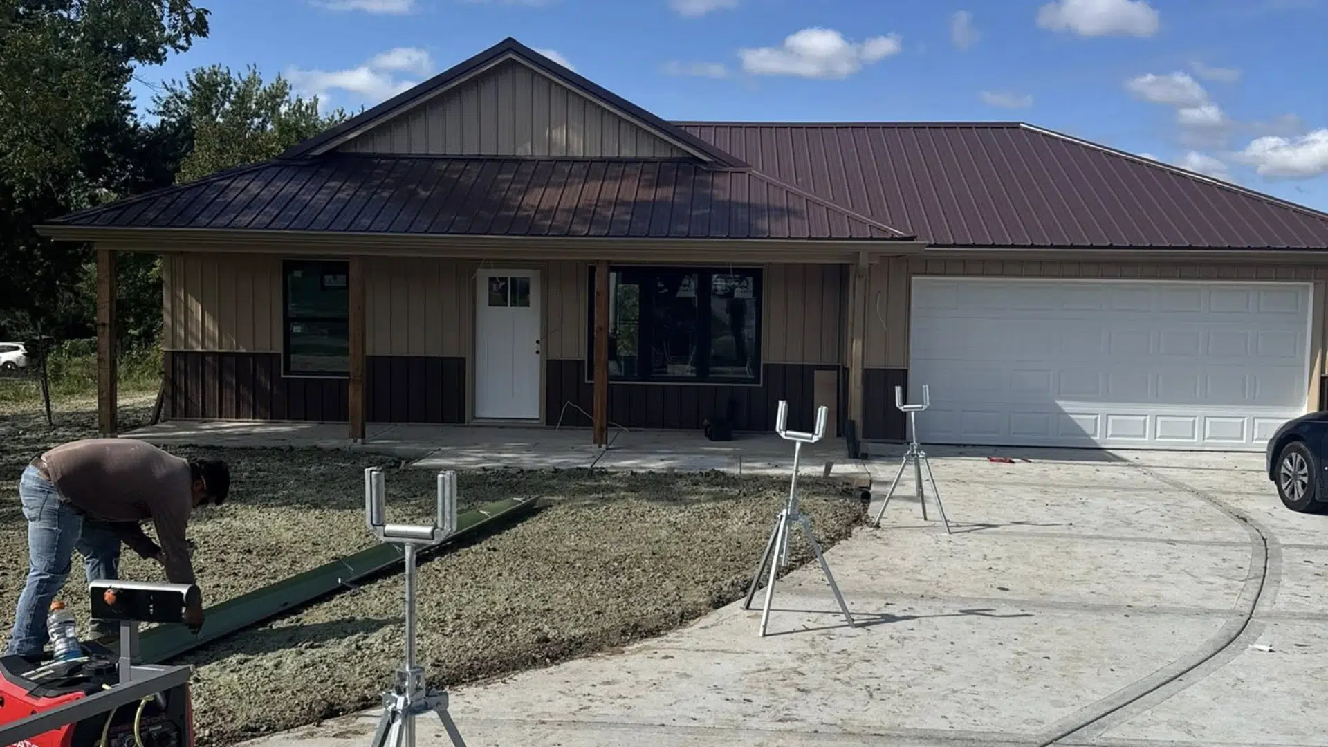 Metal roofing installation in Acton