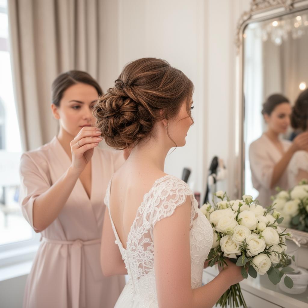 Bridal hair styling