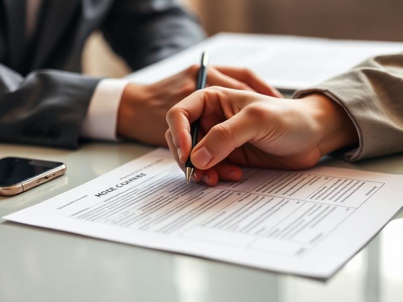 Signing mortgage documents