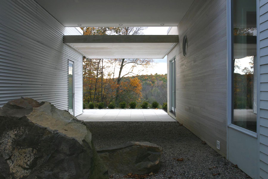 Sustainable modern home exterior in Brooklyn