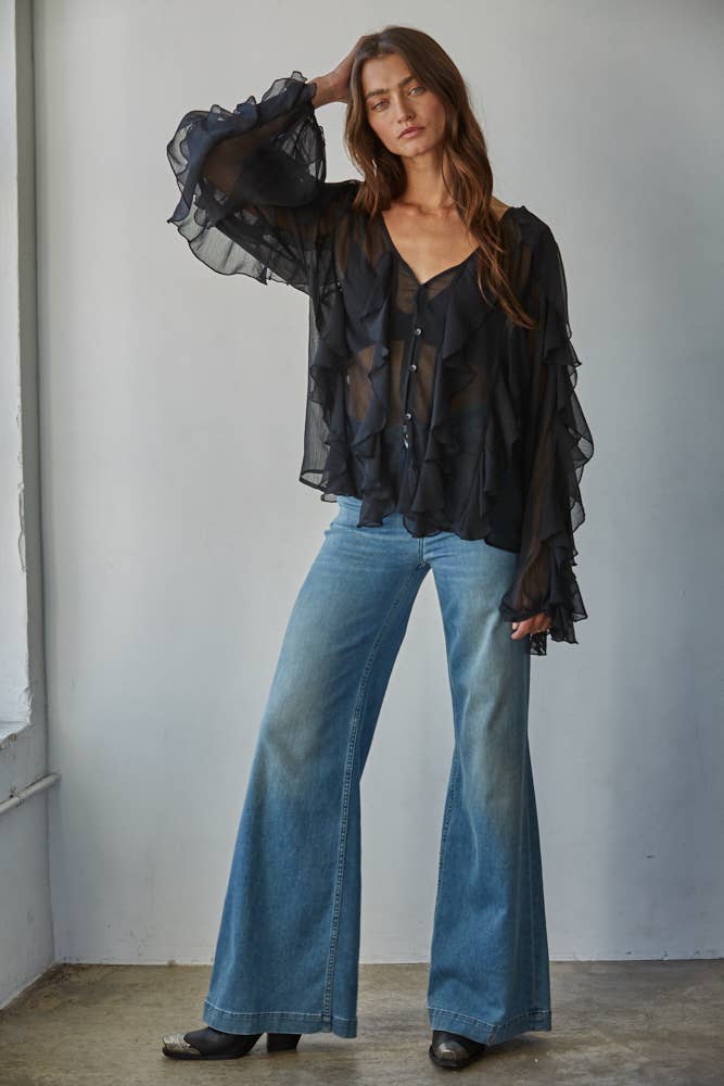 Premium ruffle blouse