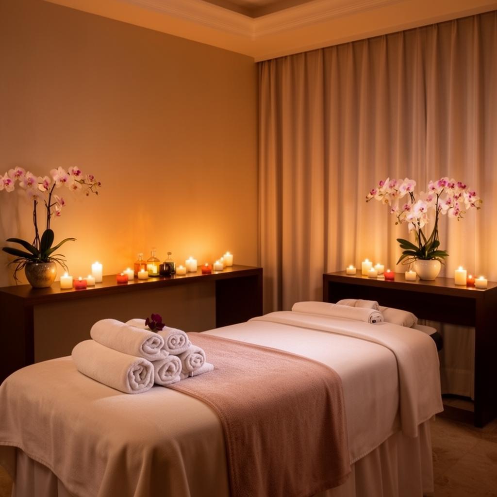 Luxury spa treatment room
