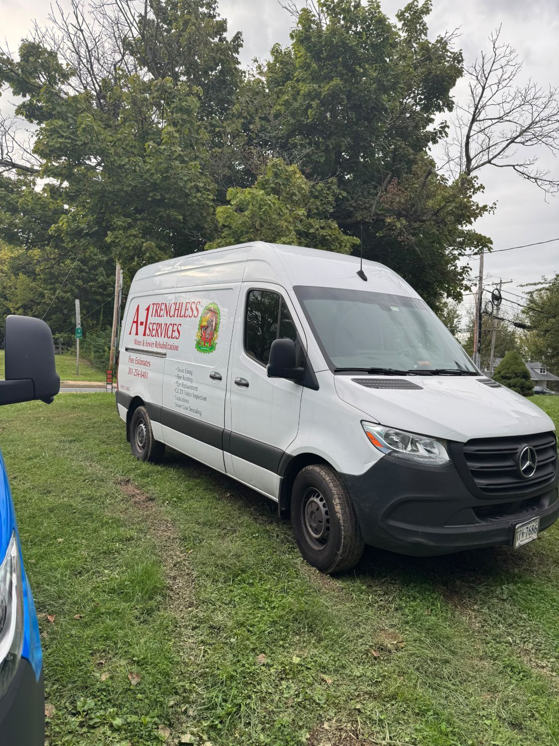 A-1 Trenchless Water & Sewer Repair service van