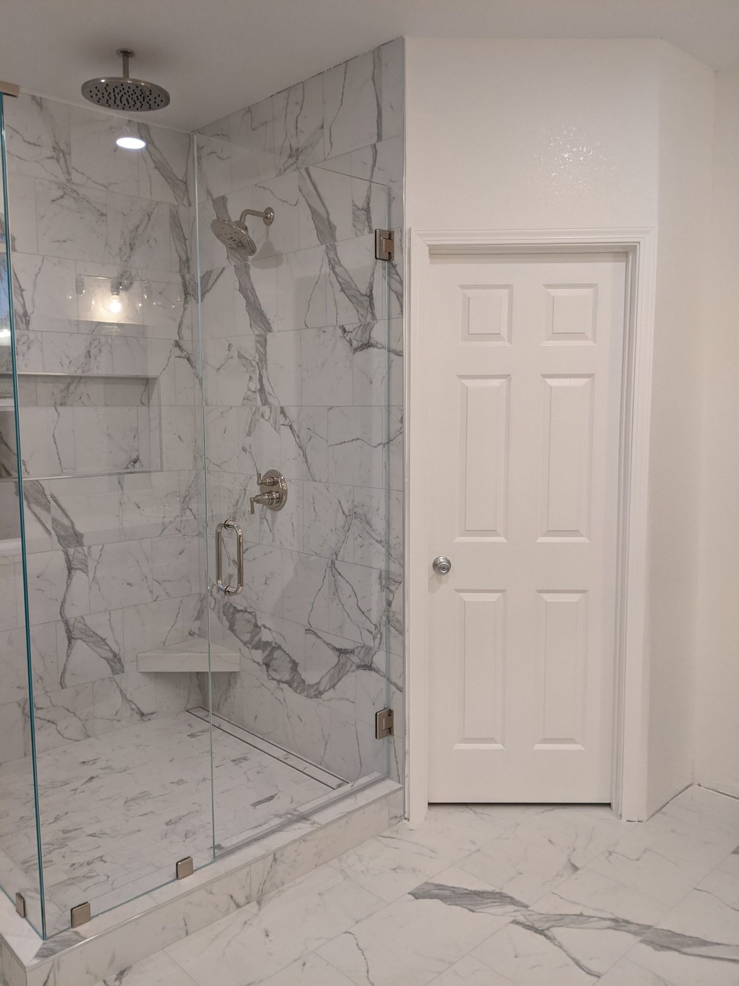 Custom tile walk-in shower in Gilroy CA